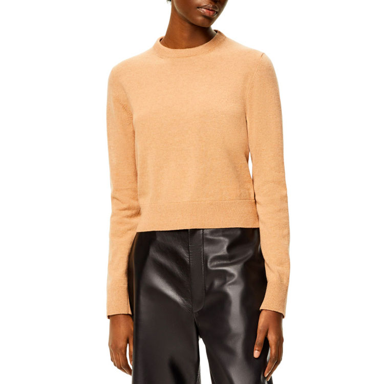 Shop (W) LOEWE FW22 驼色无背长袖羊毛毛衣 S359Y14KAM-3150