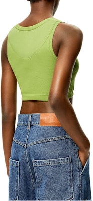 (W) LOEWE FW22 Top Verde de Punto con Bordado de Logo. S359Y23X25-6905 Purchase (W) LOEWE FW22 Top Verde de Punto con Bordado de Logo. S359Y23X25-6905