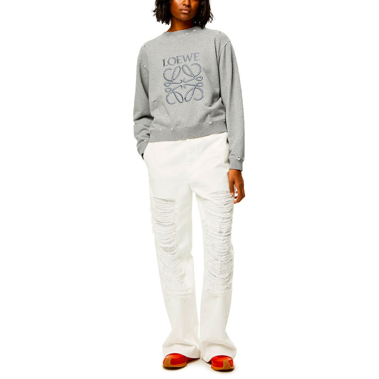 Lookbook (W) LOEWE FW22 灰色刺繡Logo圓領衛衣 S359Y24X15-1440