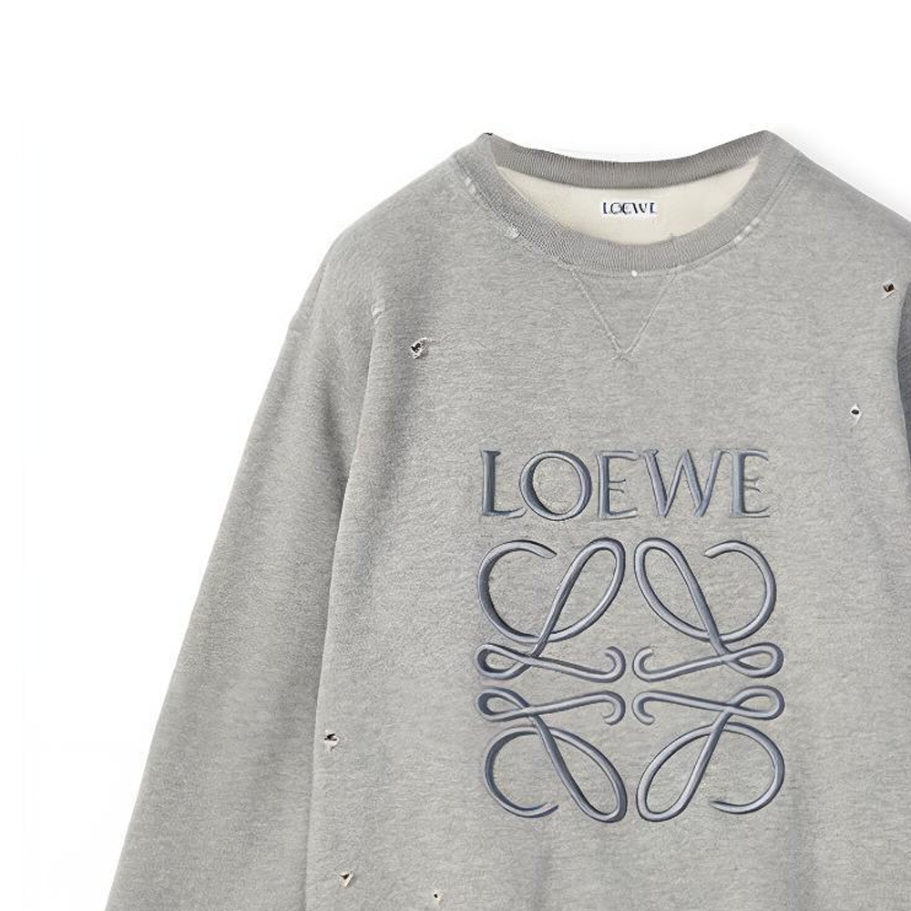 Details for (W) LOEWE FW22 灰色刺繡Logo圓領衛衣 S359Y24X15-1440