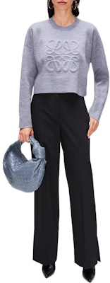 (Women) LOEWE FW22 High-Waisted Wide-Leg Black Casual Pants. S540Y04XBM-1100 Lookbook (Women) LOEWE FW22 High-Waisted Wide-Leg Black Casual Pants. S540Y04XBM-1100