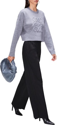 (Women) LOEWE FW22 High-Waisted Wide-Leg Black Casual Pants. S540Y04XBM-1100 Purchase (Women) LOEWE FW22 High-Waisted Wide-Leg Black Casual Pants. S540Y04XBM-1100