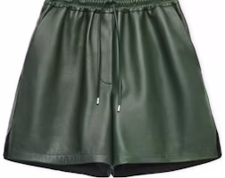 (Women) LOEWE FW22 Solid Color Leather Lace-Up Shorts Green S540Y20L47-4360 (Women) LOEWE FW22 Solid Color Leather Lace-Up Shorts Green S540Y20L47-4360