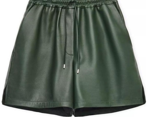(Women) LOEWE FW22 Solid Color Leather Lace-Up Shorts Green S540Y20L47-4360 Order (Women) LOEWE FW22 Solid Color Leather Lace-Up Shorts Green S540Y20L47-4360
