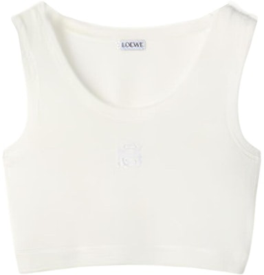 (W) LOEWE FW22 Camiseta Sin Mangas Blanca Cuello Redondo Casual. S359Y23X25-2100 Buy (W) LOEWE FW22 Camiseta Sin Mangas Blanca Cuello Redondo Casual. S359Y23X25-2100