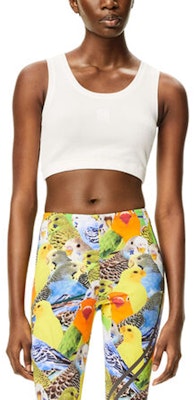 (W) LOEWE FW22 Camiseta Sin Mangas Blanca Cuello Redondo Casual. S359Y23X25-2100 Purchase (W) LOEWE FW22 Camiseta Sin Mangas Blanca Cuello Redondo Casual. S359Y23X25-2100