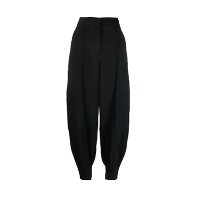 (Women) LOEWE FW22 High-Waisted Tapered Pants Women Black S540Y04XC4-1100
