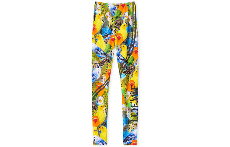 (Women) LOEWE FW22 Parrot Print Slim-Fit Leggings Women - Multicolor S359Y27X23-9127