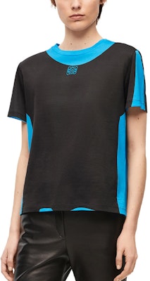 (W) LOEWE FW23 黑色拼接圖案印花短袖T恤 S359Y22X45-1105 Shop (W) LOEWE FW23 黑色拼接圖案印花短袖T恤 S359Y22X45-1105