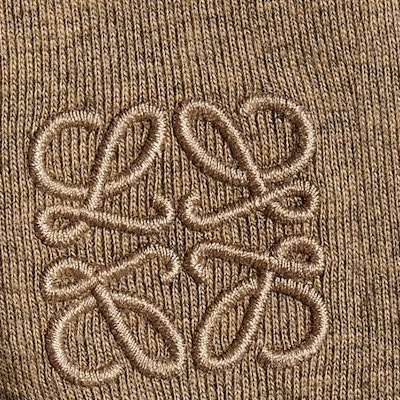 (W) LOEWE FW23 Top Corto Marrón con Logo Bordado en Color Sólido. S359Y23X61-8029 Details for (W) LOEWE FW23 Top Corto Marrón con Logo Bordado en Color Sólido. S359Y23X61-8029