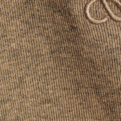 (W) LOEWE FW23 Top Corto Marrón con Logo Bordado en Color Sólido. S359Y23X61-8029 Sizing (W) LOEWE FW23 Top Corto Marrón con Logo Bordado en Color Sólido. S359Y23X61-8029