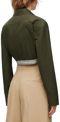 (W) LOEWE FW23 Baju Lengan Panjang Warna Blok Hijau Zaitun Gelap S359Y05XAX-4153 Shop (W) LOEWE FW23 Baju Lengan Panjang Warna Blok Hijau Zaitun Gelap S359Y05XAX-4153