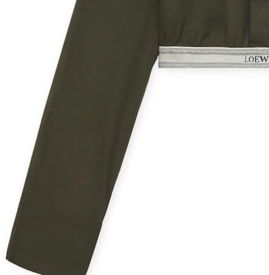 (W) LOEWE FW23 Baju Lengan Panjang Warna Blok Hijau Zaitun Gelap S359Y05XAX-4153 Cheap (W) LOEWE FW23 Baju Lengan Panjang Warna Blok Hijau Zaitun Gelap S359Y05XAX-4153