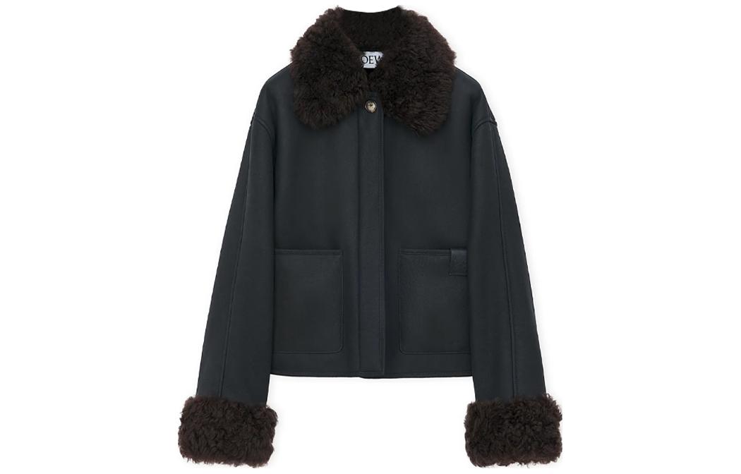 Purchase (W) LOEWE FW23 Jaket Lengan Panjang Oversized Logo Patch S359Y19LA5-2197