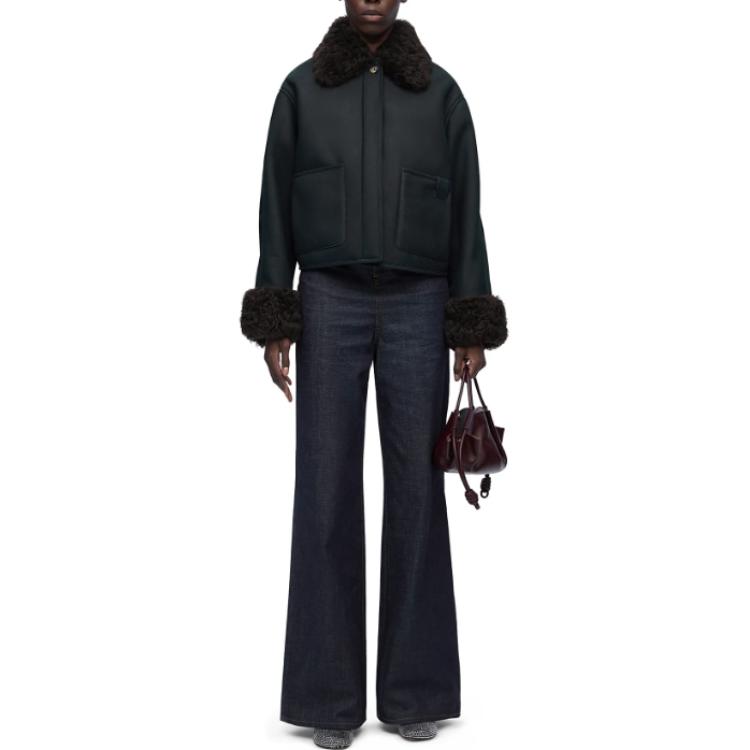 Details for (W) LOEWE FW23 Jaket Lengan Panjang Oversized Logo Patch S359Y19LA5-2197