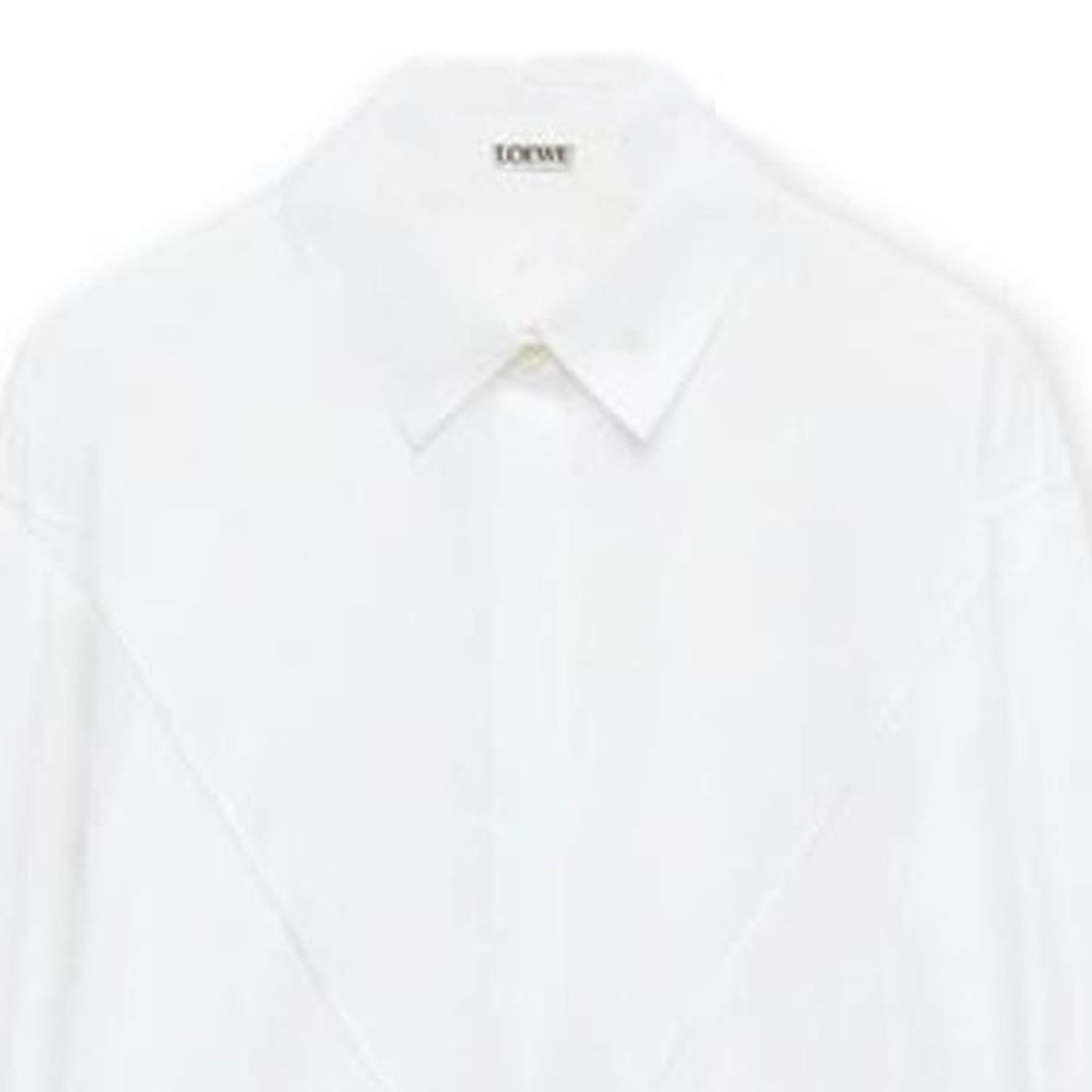 Details for (W) LOEWE FW23 Kemeja Lengan Panjang Lipat Padat - Putih S540Y05X60-2090