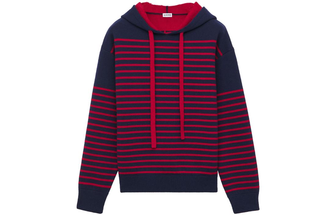 (Women) LOEWE FW23  Striped Hoodie Long Sleeve Pullover. S359Y14KET-5114
