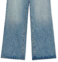 Details for (Women) LOEWE FW23 Washed Straight-Leg Jeans in Washed Denim Blue S359Y11XAD-6395