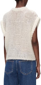 (W) LOEWE FW23 Chaleco Casual Blanco sin Mangas con Bordado Gráfico. S359Y14KD9-1950 Details for (W) LOEWE FW23 Chaleco Casual Blanco sin Mangas con Bordado Gráfico. S359Y14KD9-1950