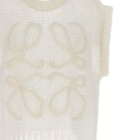 (W) LOEWE FW23 Chaleco Casual Blanco sin Mangas con Bordado Gráfico. S359Y14KD9-1950 1
