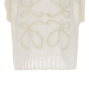 (W) LOEWE FW23 Chaleco Casual Blanco sin Mangas con Bordado Gráfico. S359Y14KD9-1950 2