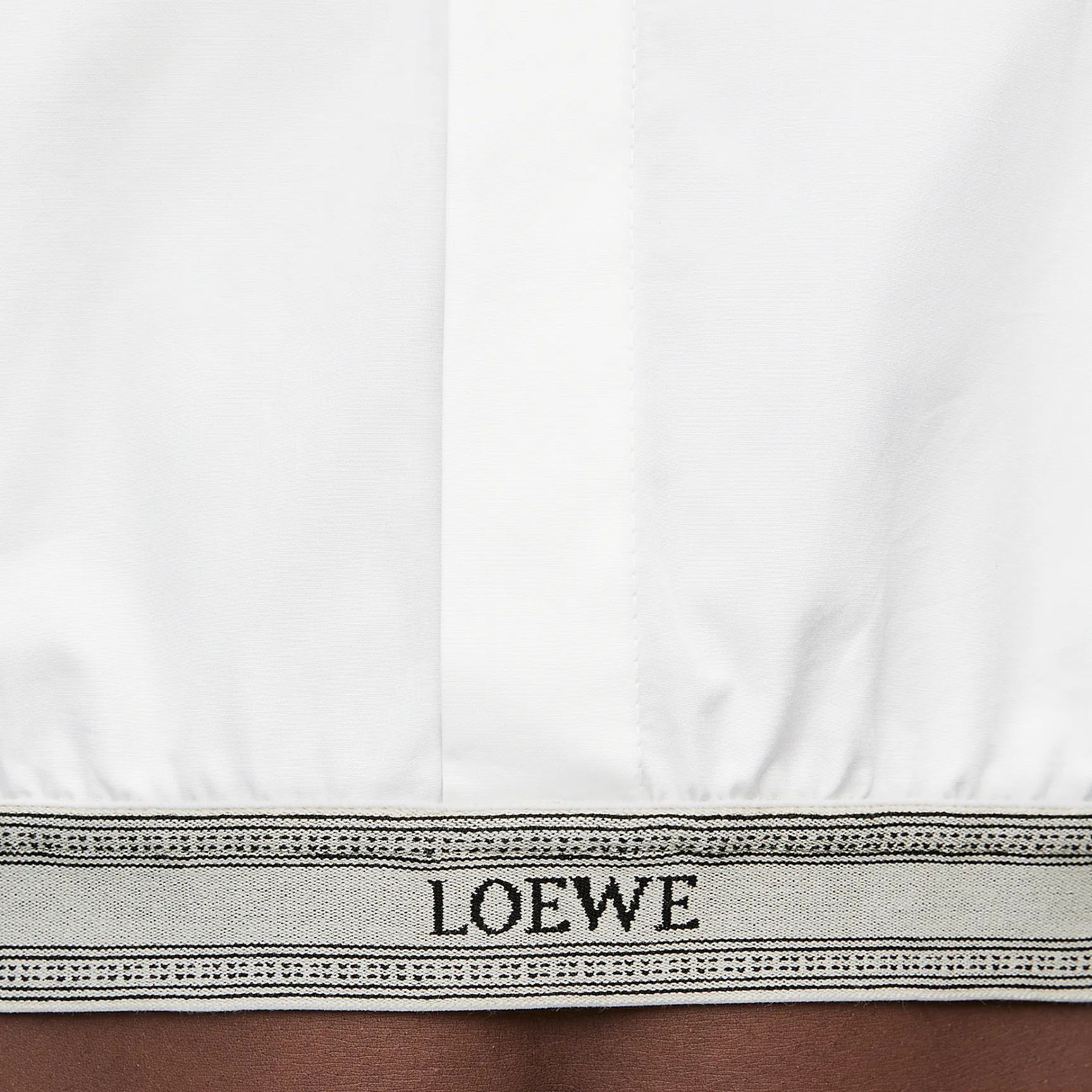 Sizing (W) ロエベ FW23 ホワイト レタープリント 襟付き 長袖シャツ. S359Y05XAX-2090