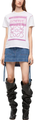 (W) LOEWE FW23 Baju-T Putih Oversized Cetak Grafik Logo. S359Y22X44-6071 Lookbook (W) LOEWE FW23 Baju-T Putih Oversized Cetak Grafik Logo. S359Y22X44-6071