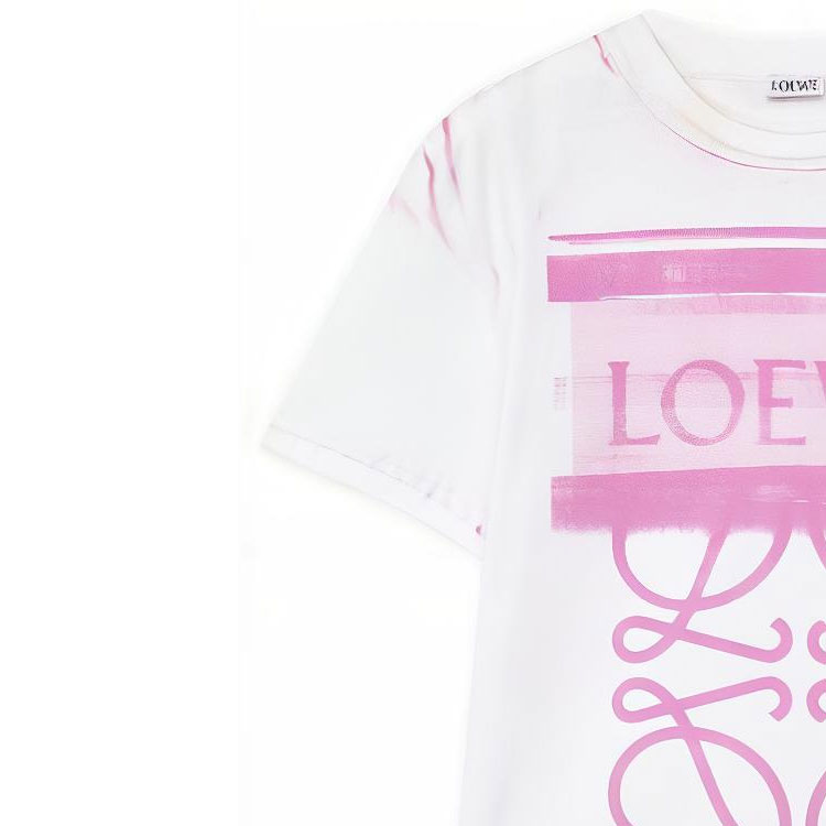 Details for (W) LOEWE FW23 Baju-T Putih Oversized Cetak Grafik Logo. S359Y22X44-6071