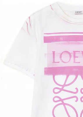 (W) LOEWE FW23 Baju-T Putih Oversized Cetak Grafik Logo. S359Y22X44-6071 Details for (W) LOEWE FW23 Baju-T Putih Oversized Cetak Grafik Logo. S359Y22X44-6071