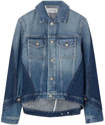 (Women) LOEWE FW23 Solid Color Button-Up Asymmetric Denim Jacket Blue S359Y50X34-8798 Order (Women) LOEWE FW23 Solid Color Button-Up Asymmetric Denim Jacket Blue S359Y50X34-8798