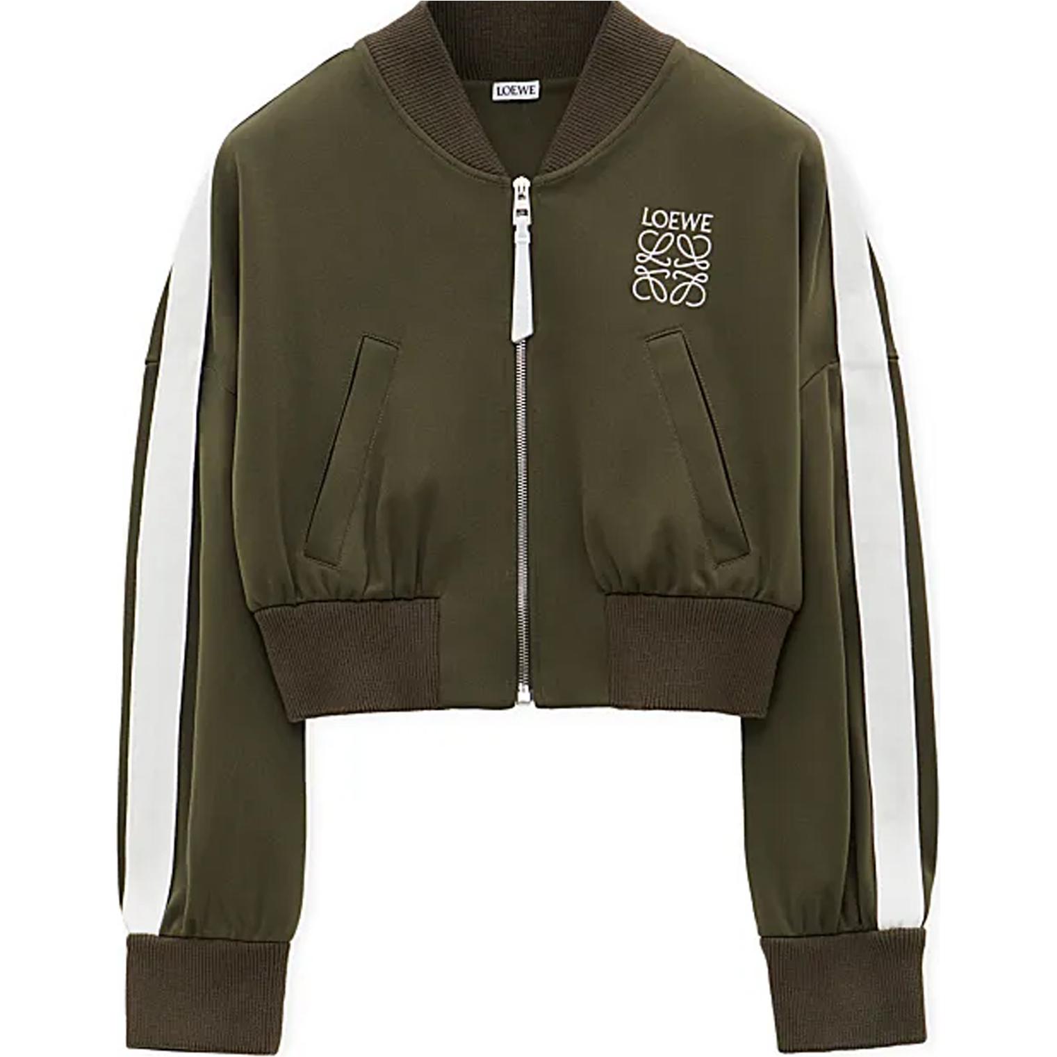 Order (W) 로에베 FW24 로고 자수 숏 롱슬리브 자켓 - 티 글레이즈. S359Y02XC2-8967