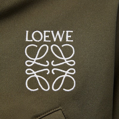 (Women) LOEWE FW24 Logo Embroidered Short Long-Sleeve Jacket - Tea Glaze. S359Y02XC2-8967 Details for (Women) LOEWE FW24 Logo Embroidered Short Long-Sleeve Jacket - Tea Glaze. S359Y02XC2-8967