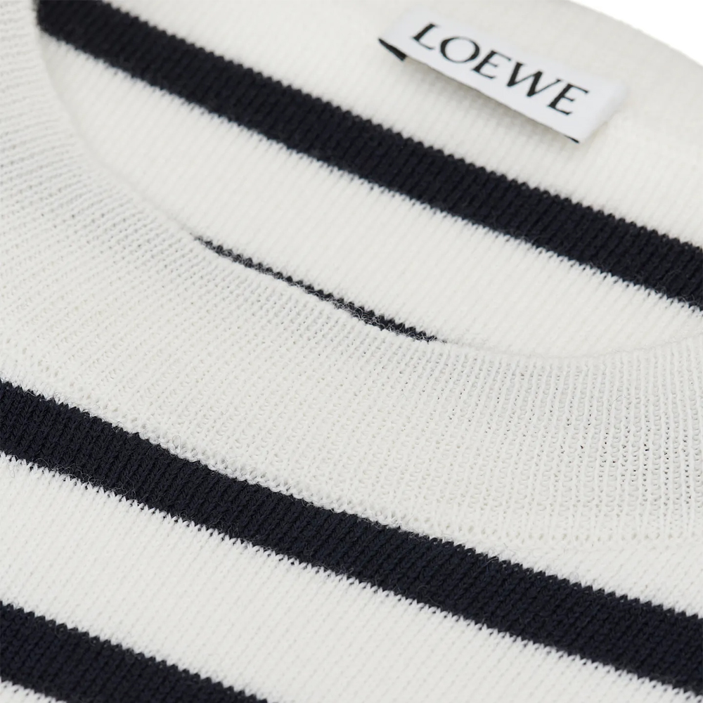 Details for (W) LOEWE FW24宽松条纹提花套头针织衫 米白色. S359Y14KF4-2263