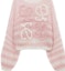 Sizing (W) LOEWE FW24 Pink Logo Jacquard Knit Sweater - Crewneck, Lengan Panjang. S359Y14KCS-2102