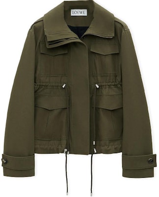 (Women) LOEWE FW24 Single-Breasted Long Sleeve Parka in Tea Glaze. S359Y02XBZ-8967 Order (Women) LOEWE FW24 Single-Breasted Long Sleeve Parka in Tea Glaze. S359Y02XBZ-8967