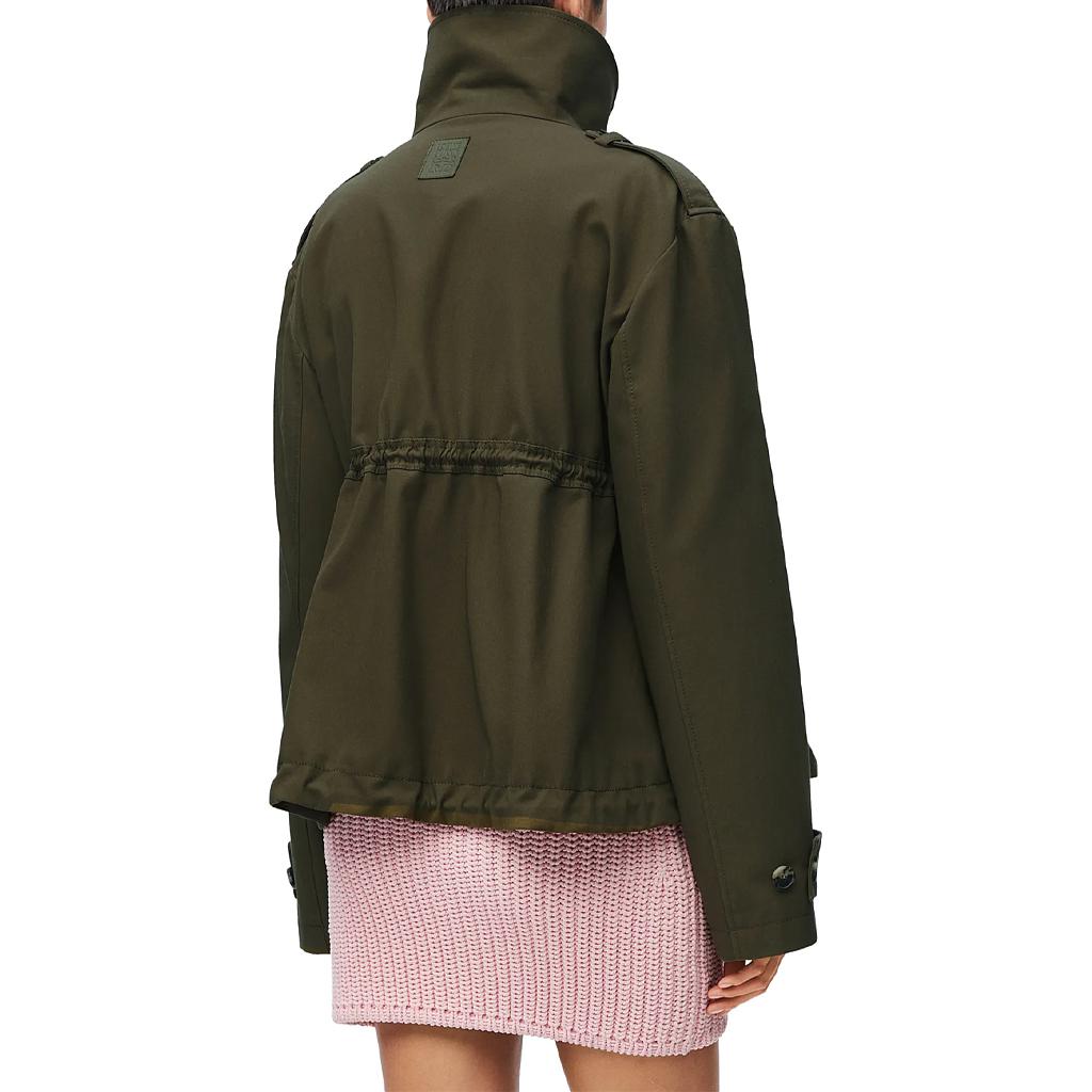 Purchase (W) LOEWE FW24 Jaket Parka Lengan Panjang Single-Breasted Warna Tea Glaze. S359Y02XBZ-8967