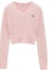 Order (Women) LOEWE FW24 Baby Pink V-Neck Embroidered Logo Knit Cardigan. S359Y14KFG-7080