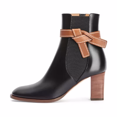 (W) LOEWE Gate High Heels 'Black' 'Simplified Casual Block Heel Leather'