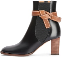 (Women) LOEWE Gate High Heels 'Black' 'Simplified Casual Block Heel Leather' L815286X05-1329 (Women) LOEWE Gate High Heels 'Black' 'Simplified Casual Block Heel Leather' L815286X05-1329