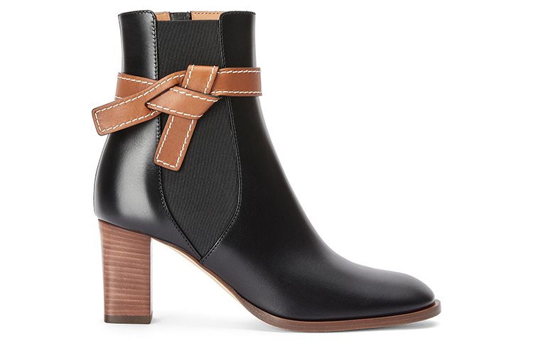 Order (Women) LOEWE Gate High Heels 'Black' 'Simplified Casual Block Heel Leather' L815286X05-1329