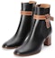 Lookbook (W) LOEWE Kasut Tumit Tinggi 'Hitam' 'Tumit Blok Santai Kulit Mudah' L815286X05-1329