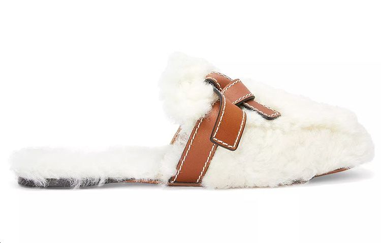 Order (W) LOEWE Gate Slides 'Putih Shearling' L815379X57-1895