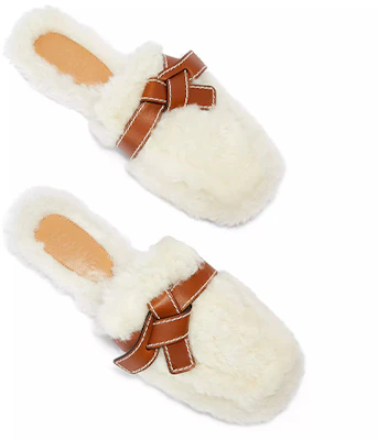 (W) LOEWE Gate Slides 'Putih Shearling' L815379X57-1895 Shop (W) LOEWE Gate Slides 'Putih Shearling' L815379X57-1895