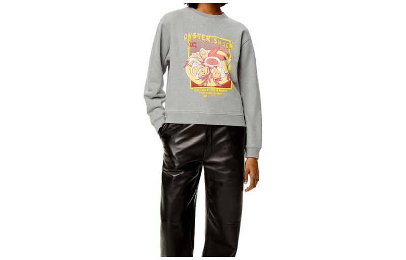 Order (W) LOEWE 灰色印花長袖圓領衛衣 S359Y24X19-1440