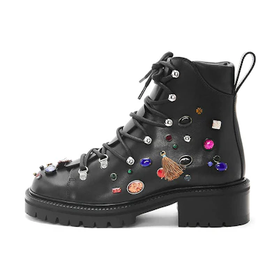 (W) LOEWE Haier's Moving Castle LOEWE Leather Ankle Boot 'Black'