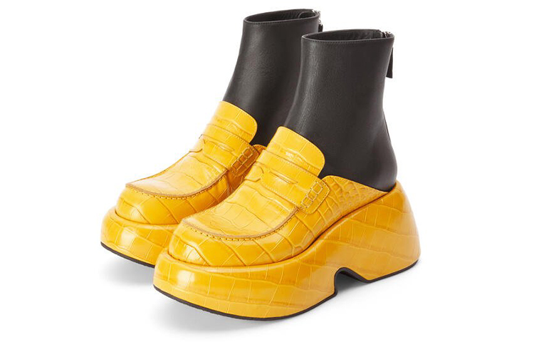 (W) LOEWE Heel Ankle Boot 'Yellow Calfskin' 圖 2