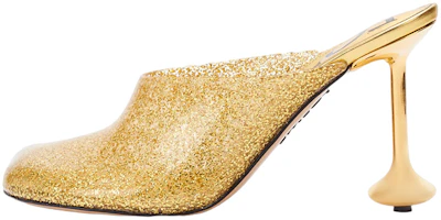 (Women) LOEWE Heeled Mule 'Gold PVC' L616379X43-9983 (Women) LOEWE Heeled Mule 'Gold PVC' L616379X43-9983