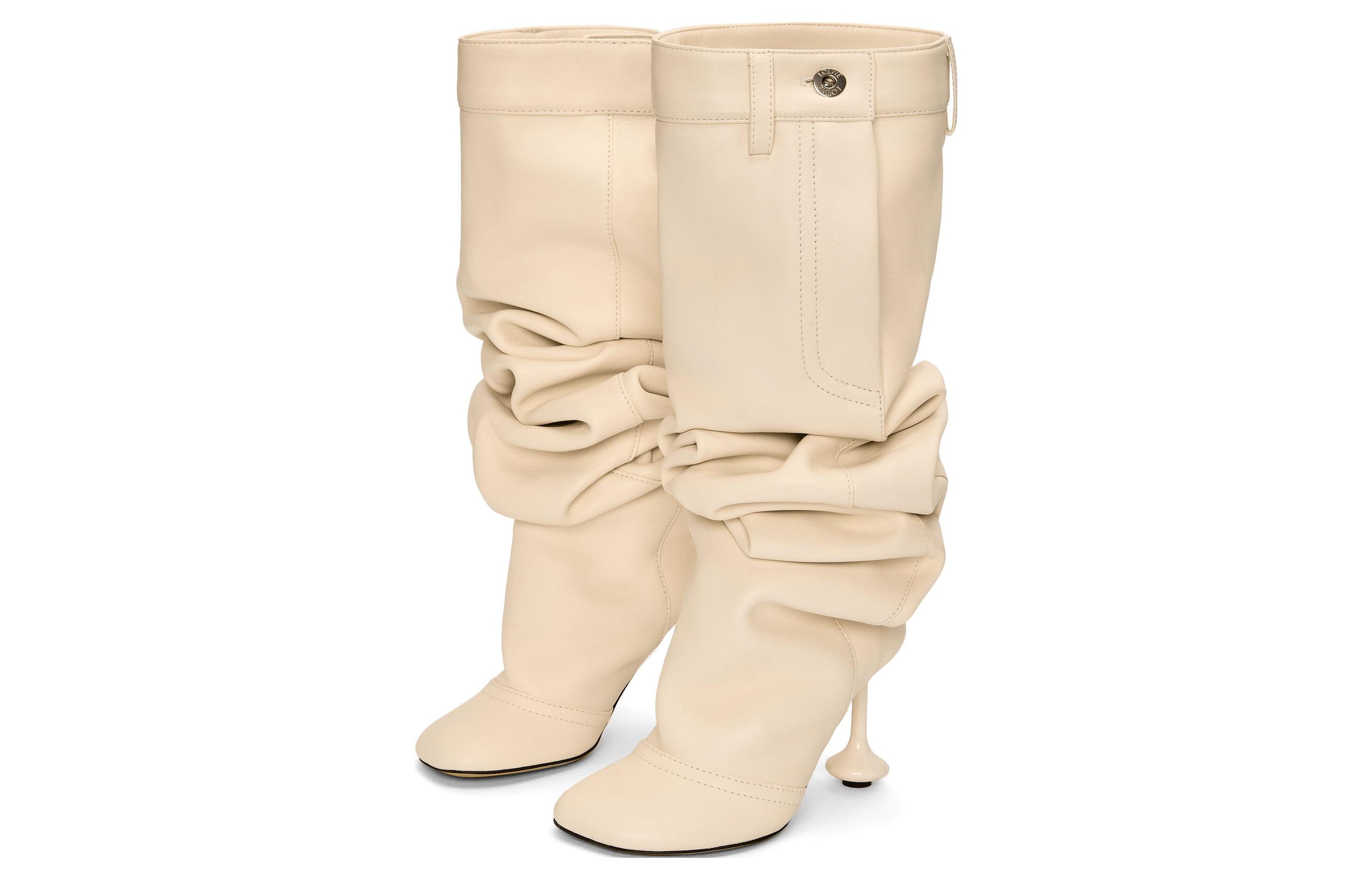 Order LOEWE羅意威 舒適優雅 高筒靴 9cm 女款 米色