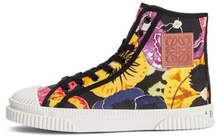 (Women) LOEWE High-Top Canvas Sneaker 'Tricolor Pansy Red Yellow' L815282X41-8894 (Women) LOEWE High-Top Canvas Sneaker 'Tricolor Pansy Red Yellow' L815282X41-8894