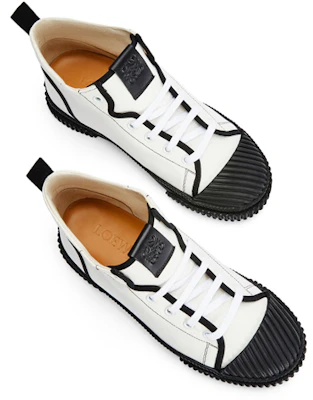 (W) LOEWE High-Top Canvas Sneakers ''Baumwollweiß'' L815282X21-1950 Shop (W) LOEWE High-Top Canvas Sneakers ''Baumwollweiß'' L815282X21-1950